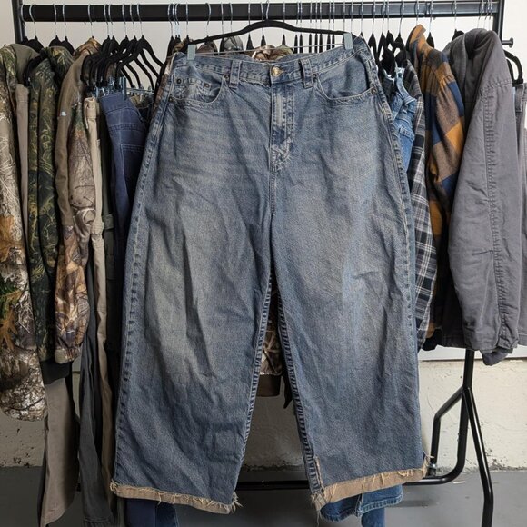 CRAZY Mikey baggy True Religion jeans with custom hem - Picture 2 of 6